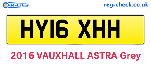 HY16XHH are the vehicle registration plates.