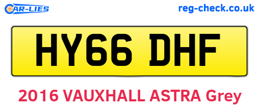 HY66DHF are the vehicle registration plates.