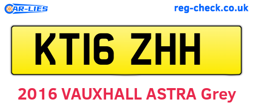 KT16ZHH are the vehicle registration plates.
