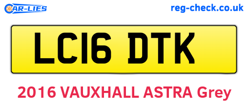 LC16DTK are the vehicle registration plates.