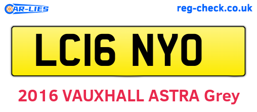 LC16NYO are the vehicle registration plates.