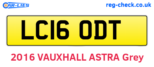 LC16ODT are the vehicle registration plates.