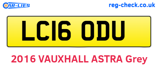 LC16ODU are the vehicle registration plates.