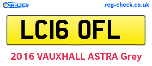 LC16OFL are the vehicle registration plates.