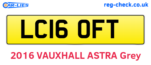 LC16OFT are the vehicle registration plates.