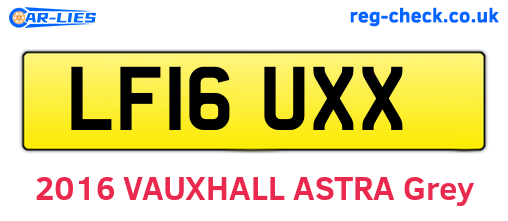 LF16UXX are the vehicle registration plates.