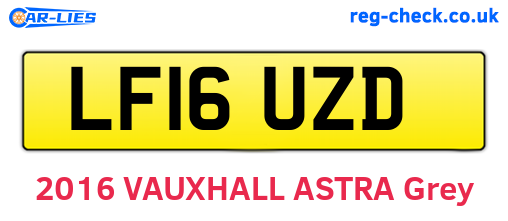LF16UZD are the vehicle registration plates.