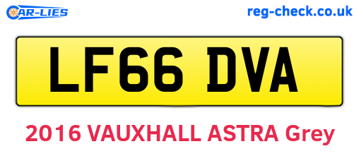 LF66DVA are the vehicle registration plates.