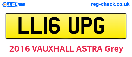 LL16UPG are the vehicle registration plates.