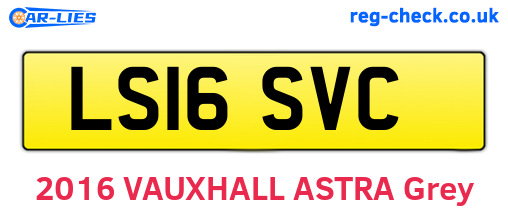 LS16SVC are the vehicle registration plates.