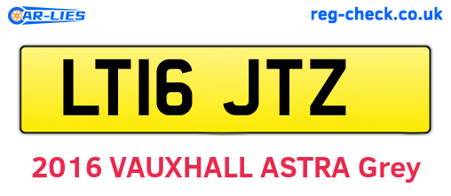 LT16JTZ are the vehicle registration plates.