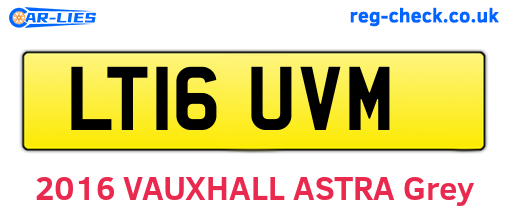 LT16UVM are the vehicle registration plates.
