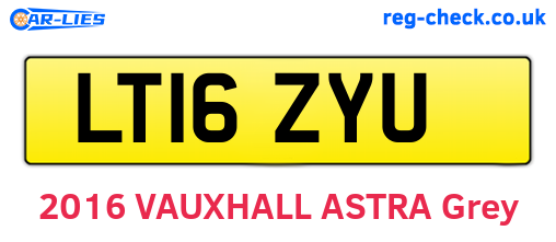 LT16ZYU are the vehicle registration plates.