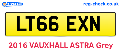 LT66EXN are the vehicle registration plates.