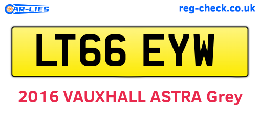 LT66EYW are the vehicle registration plates.