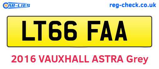 LT66FAA are the vehicle registration plates.