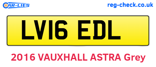LV16EDL are the vehicle registration plates.