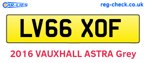 LV66XOF are the vehicle registration plates.