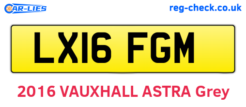 LX16FGM are the vehicle registration plates.