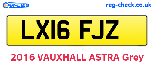LX16FJZ are the vehicle registration plates.