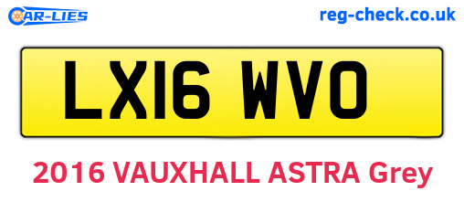 LX16WVO are the vehicle registration plates.