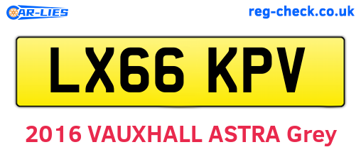 LX66KPV are the vehicle registration plates.