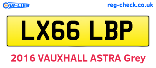 LX66LBP are the vehicle registration plates.