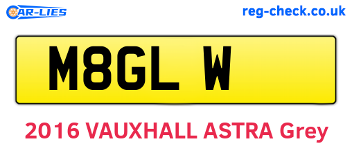 M8GLW are the vehicle registration plates.
