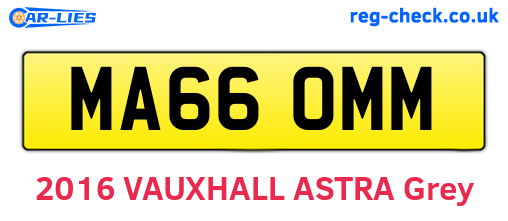 MA66OMM are the vehicle registration plates.