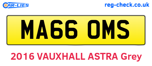 MA66OMS are the vehicle registration plates.