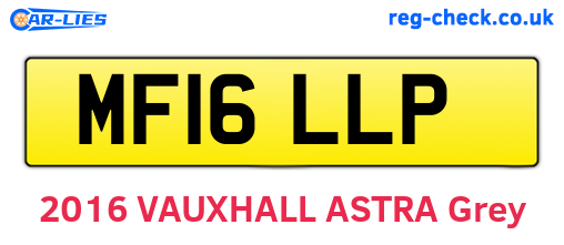 MF16LLP are the vehicle registration plates.