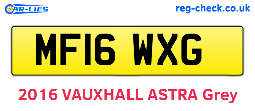 MF16WXG are the vehicle registration plates.