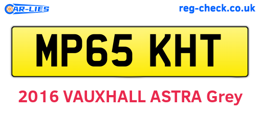 MP65KHT are the vehicle registration plates.