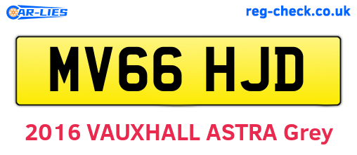 MV66HJD are the vehicle registration plates.