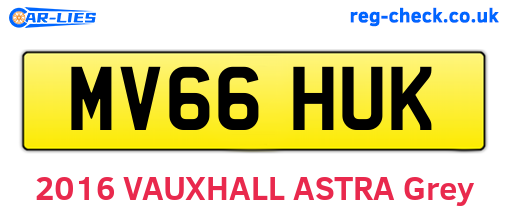 MV66HUK are the vehicle registration plates.