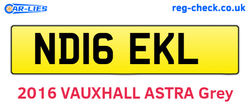 ND16EKL are the vehicle registration plates.