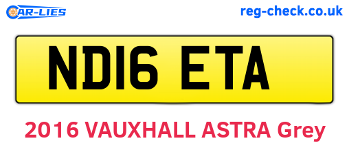 ND16ETA are the vehicle registration plates.