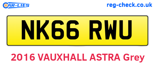 NK66RWU are the vehicle registration plates.