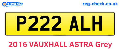 P222ALH are the vehicle registration plates.