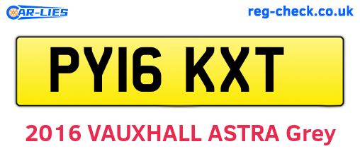 PY16KXT are the vehicle registration plates.