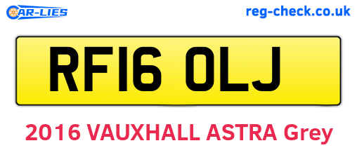 RF16OLJ are the vehicle registration plates.