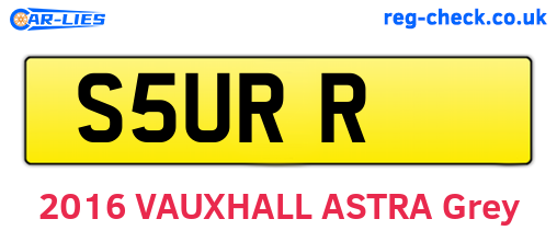 S5URR are the vehicle registration plates.