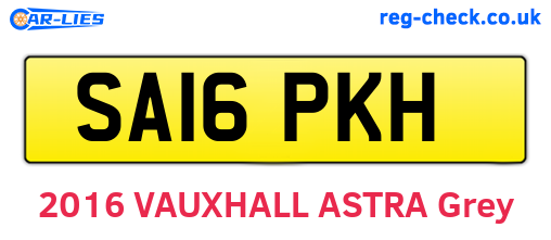 SA16PKH are the vehicle registration plates.