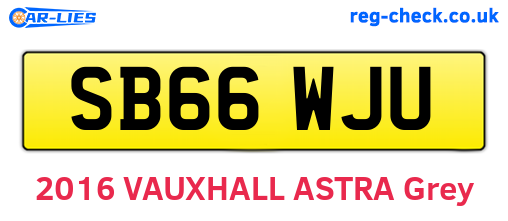 SB66WJU are the vehicle registration plates.