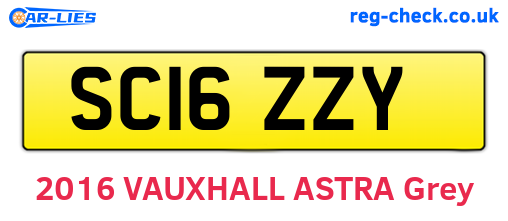 SC16ZZY are the vehicle registration plates.