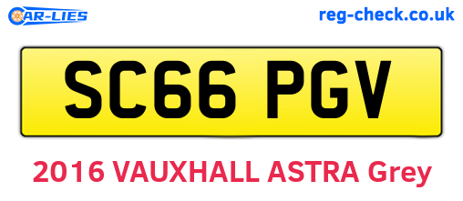SC66PGV are the vehicle registration plates.