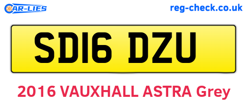 SD16DZU are the vehicle registration plates.