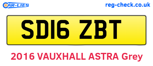 SD16ZBT are the vehicle registration plates.