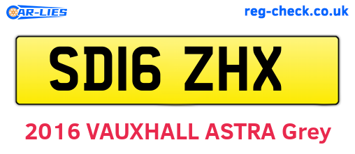 SD16ZHX are the vehicle registration plates.