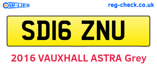 SD16ZNU are the vehicle registration plates.